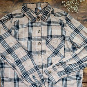 Divided H&M Women's Plaid Button-Up Shirt